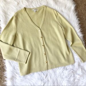 St. John wool vneck cardigan, size XL